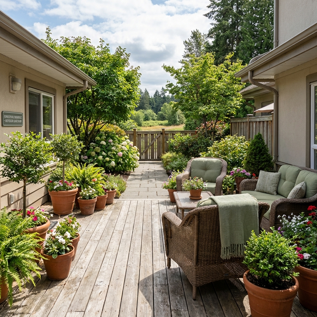 Private patio and outdoor space